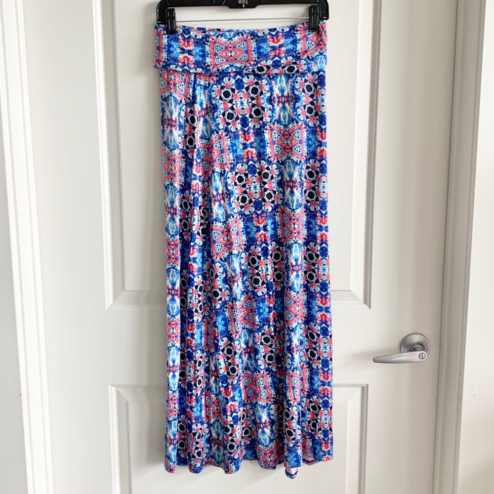 Francesca’s Fold Over Waistband Maxi Skirt | M